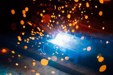 sanatsal Kaynak kıvılcım ışık, endüstriyel arka plan