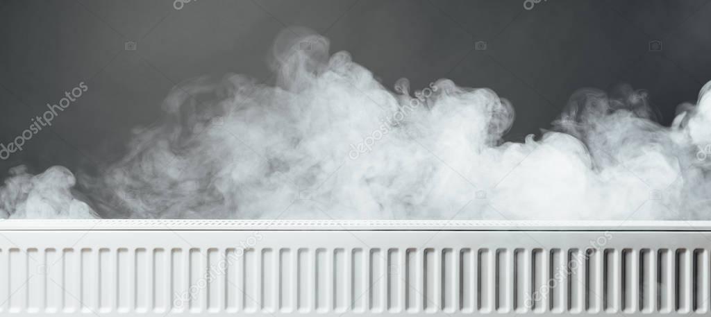heating radiator with warm steam