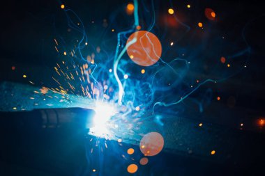 soyut Kaynak kıvılcım ışık, endüstriyel arka plan