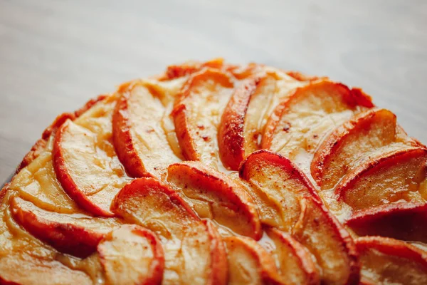 Elma tart pasta portre arka plan