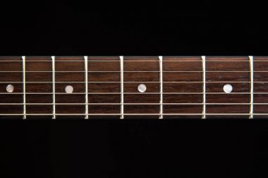 elektro gitar klavye, siyah arka plan