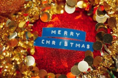 Neşeli Noel başlık dekorasyon küre top