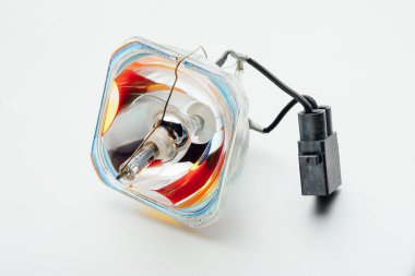 kırık projektör lamba, beyaz arka plan