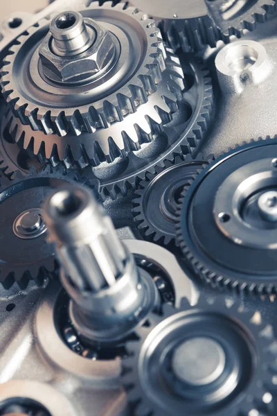 industrial gear wheels, close-up view