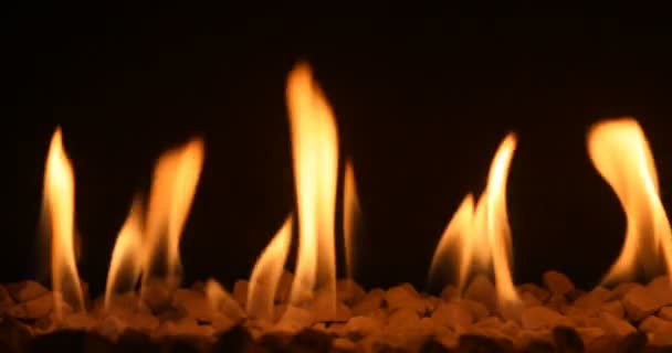 불타는 배경으로 벽난로 — 비디오