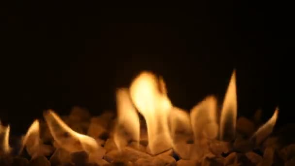 Gas Fireplace Burning Fire Loop Ready Backdrop — Stock Video