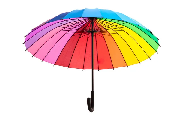 Multicolored umbrella isolated on white background — Stock Photo, Image