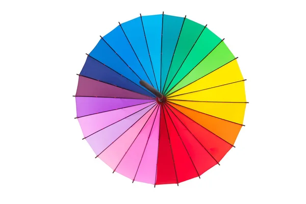 Цветной зонтик на белом фоне — стоковое фото