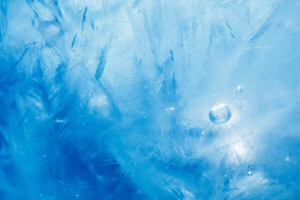 Fondo de hielo, textura congelada azul — Foto de Stock