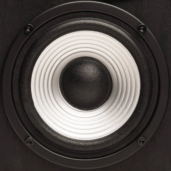 Bass sound loudspeaker, close-up view — Stock Photo, Image