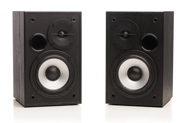 Audio sound speakers, isolated on white — Stock Photo, Image