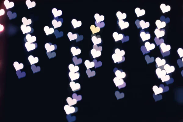 Corazón luces bokeh fondo abstracto —  Fotos de Stock