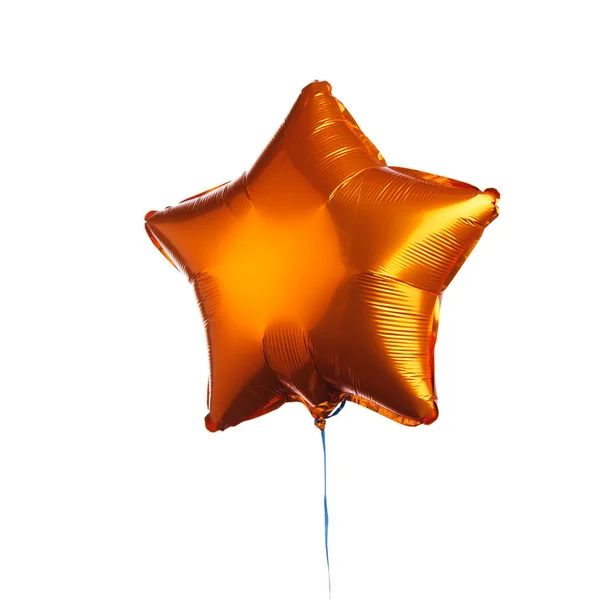 Orangefarbener Sternenballon, isoliert auf weiß — Stockfoto