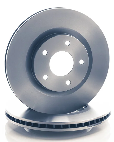 Car Brake Discs White Background — Stock Photo, Image