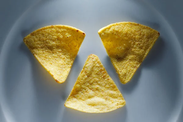 Mexicana Nachos Tortilla Chips Close Vista — Fotografia de Stock