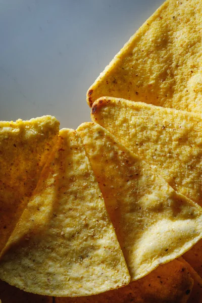 Mexicana Nachos Tortilla Chips Close Vista — Fotografia de Stock