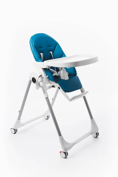 Bebek Maması Için Yüksek Sandalye Beyaz Tenli — Stok fotoğraf