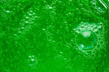 soyut sıvı sabun köpükleri yeşil arkaplan