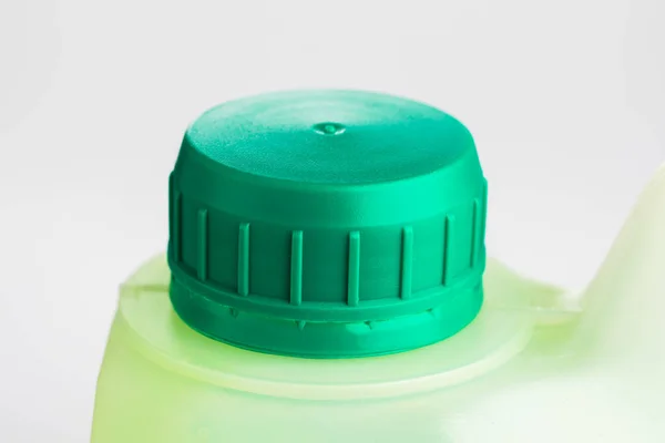 Green Plastic Bottle Cap Close View — Stock Photo, Image