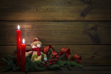 Noel tebrik kartı zekâ bir kardan adam