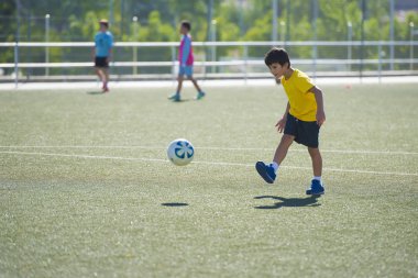 Bir eğitim genç futbolcu