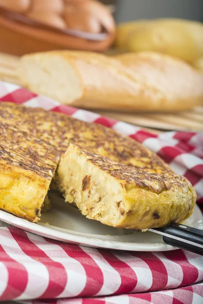 Spanish potatoes omelette — Stock Photo, Image