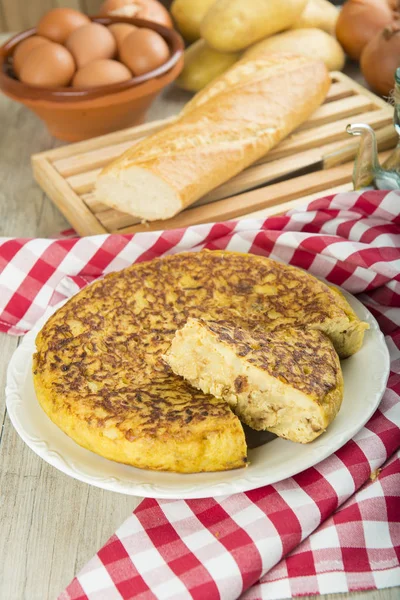 Spanish potatoes omelette — Stock Photo, Image