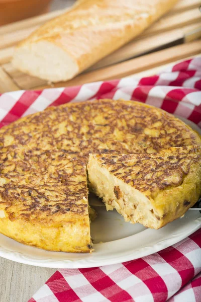 Spanish potatoes omelette — Stock Photo, Image