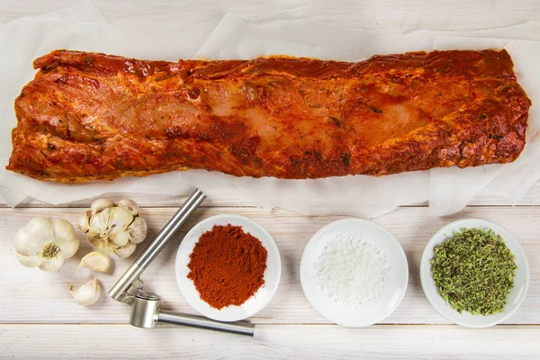 Solomillo de cerdo marinado de estilo español — Foto de Stock