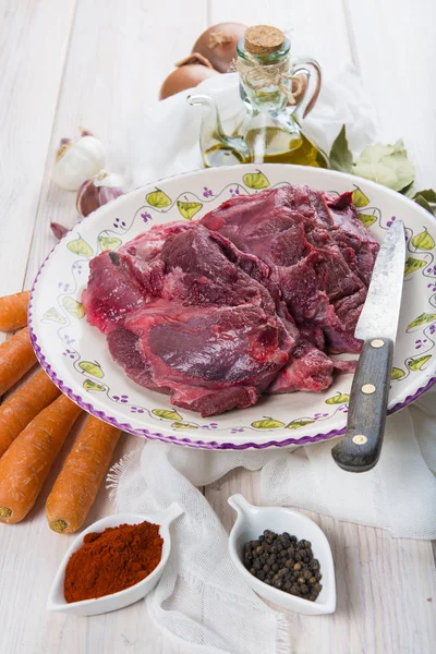 Raw veal cheeks — Stock Photo, Image