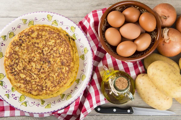 Spanische Kartoffelomelette — Stockfoto