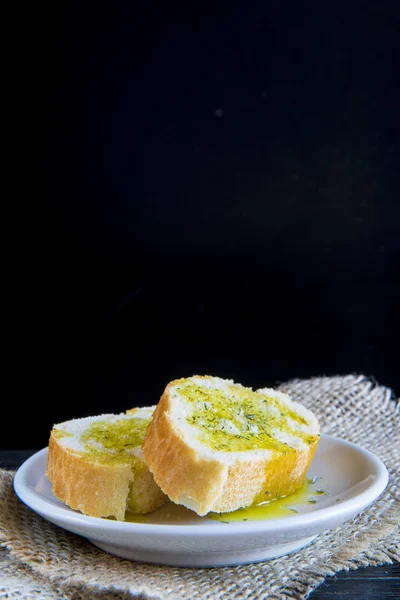 Torte al pane con olio d'oliva e spezie — Foto Stock