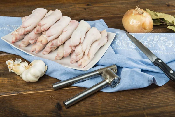 Raw crubeens or pig trotters to cook — Stock Photo, Image