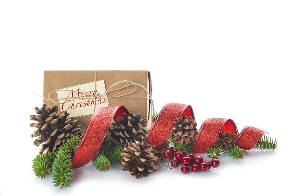 Geschenke und Dekoration für Weihnachten — Stockfoto