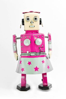 Retro robot oyuncak kız