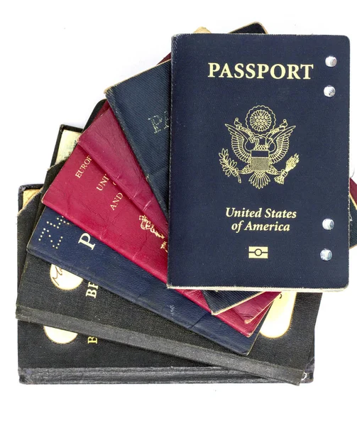 Passaportes antigos — Fotografia de Stock