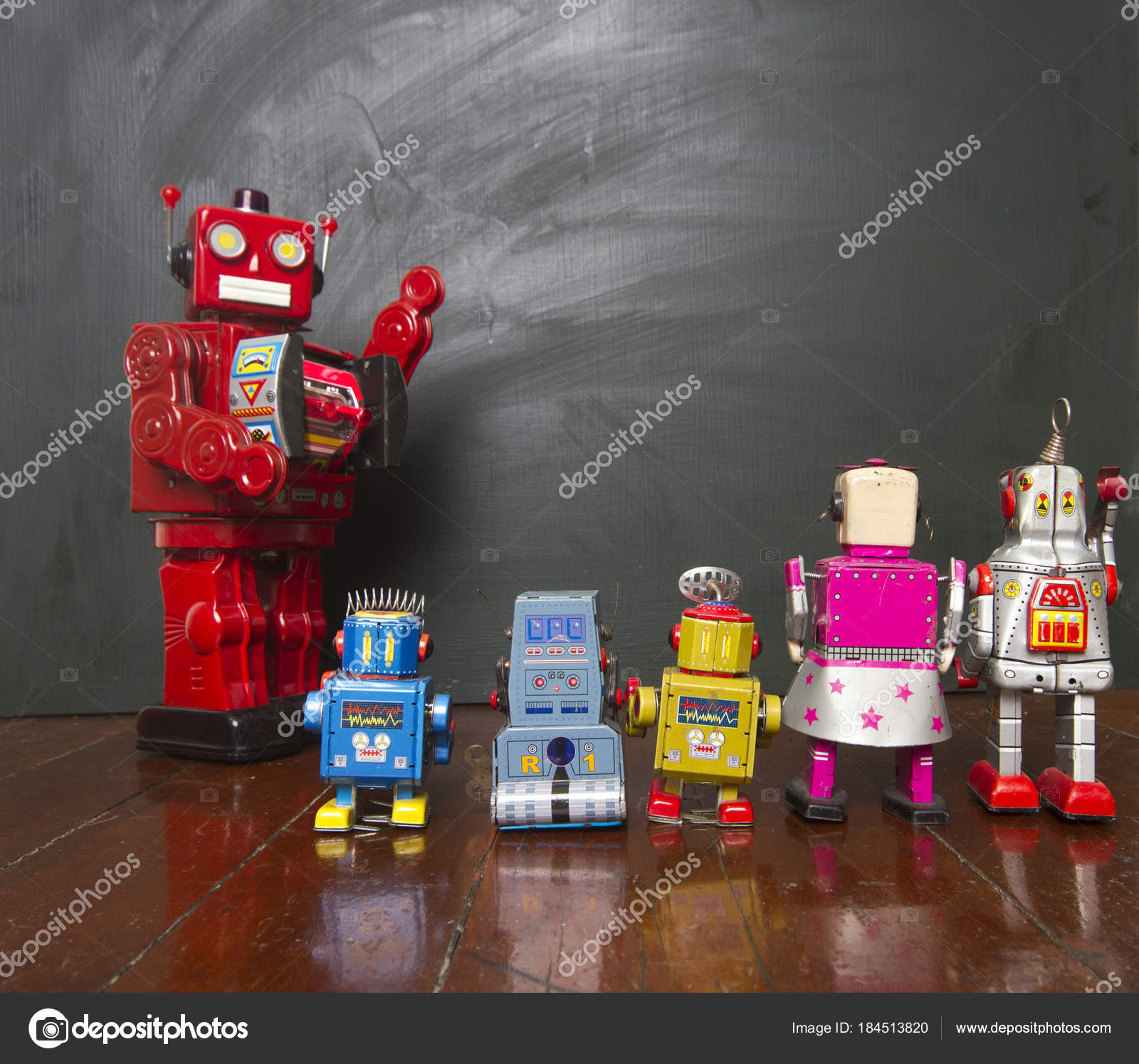big red robot toy
