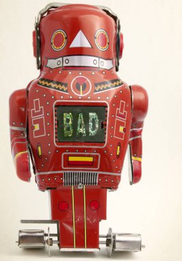 big red bad bot  clipart