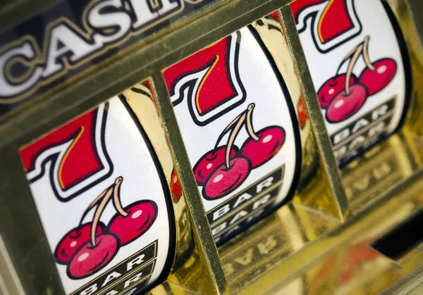 Slot Machine 7777 Macro — Stock Photo, Image