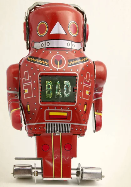 Grande robô ruim vermelho — Fotografia de Stock