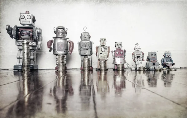 Concept inequality robots — Stock Photo, Image