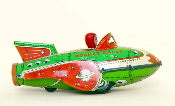 Foguete piloto brinquedo isolado — Fotografia de Stock