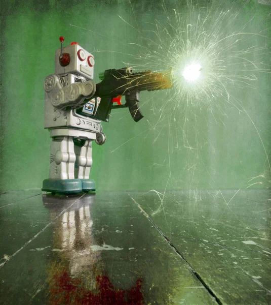Sooting robot — Stock Photo, Image