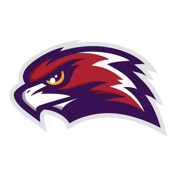 Logo vettoriale della mascotte Hawk Head — Vettoriale Stock