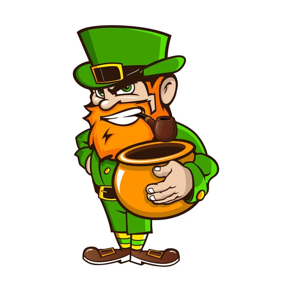 Leprechaun on Patrick's Day — Stock Vector