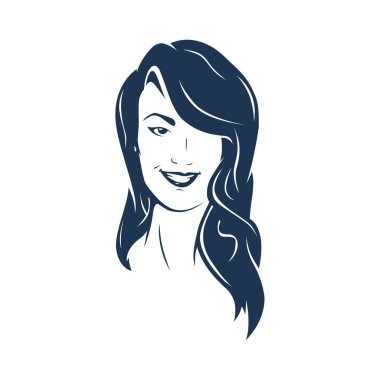 Esmer saçlı kadın yüzü