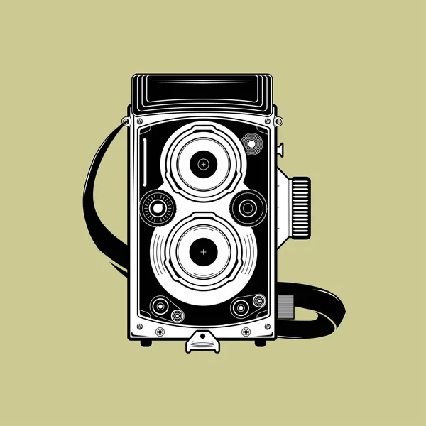 Vector câmera retro — Vetor de Stock