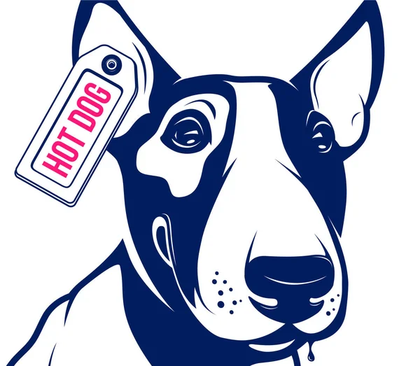 Bull Terrier Hot Dog — Stock Vector