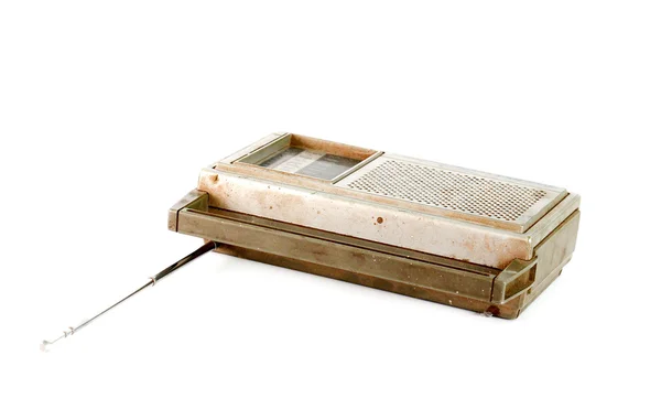 Beyaz arka plan üzerinde Retro Vintage radyo — Stok fotoğraf