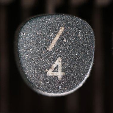 Eski daktilo düğmeleri closeup